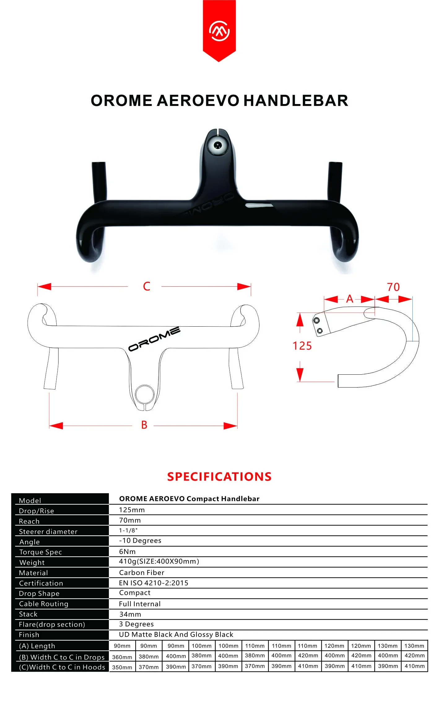 Orome Road AeroEVO Handlebar - Image 7