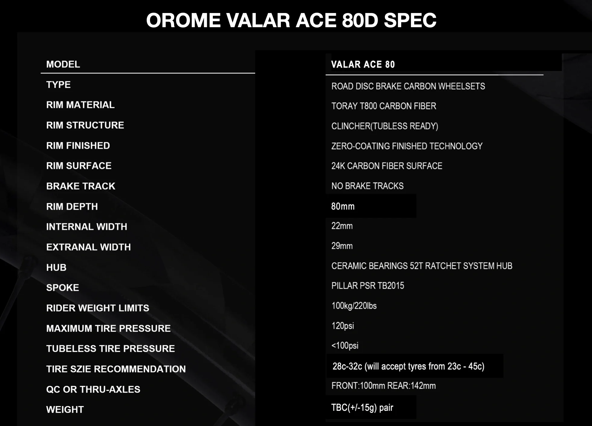 OROME VALAR ACE 80D Disc Brake Wheelset - Image 4